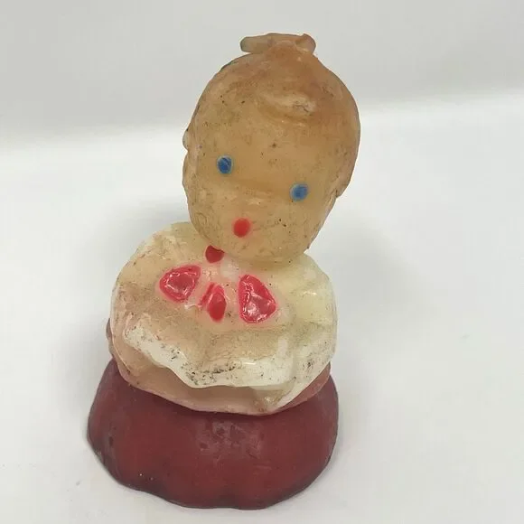 Vintage Gurley Candles Christmas Carolers Lot of 4 Wax Holiday Figures 1950's - Picture 12 of 16